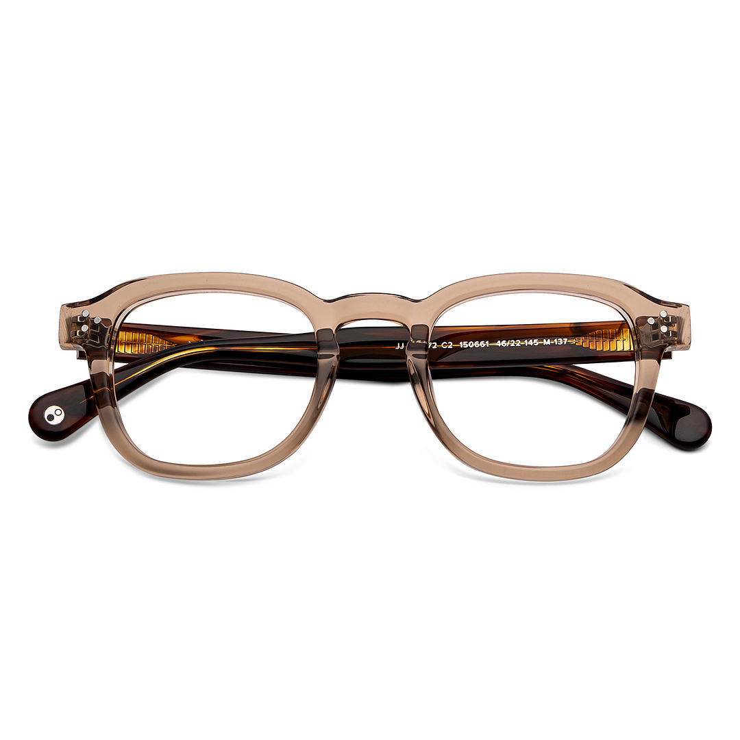 John Jacobs Light Brown Full Rim Rectangle left side