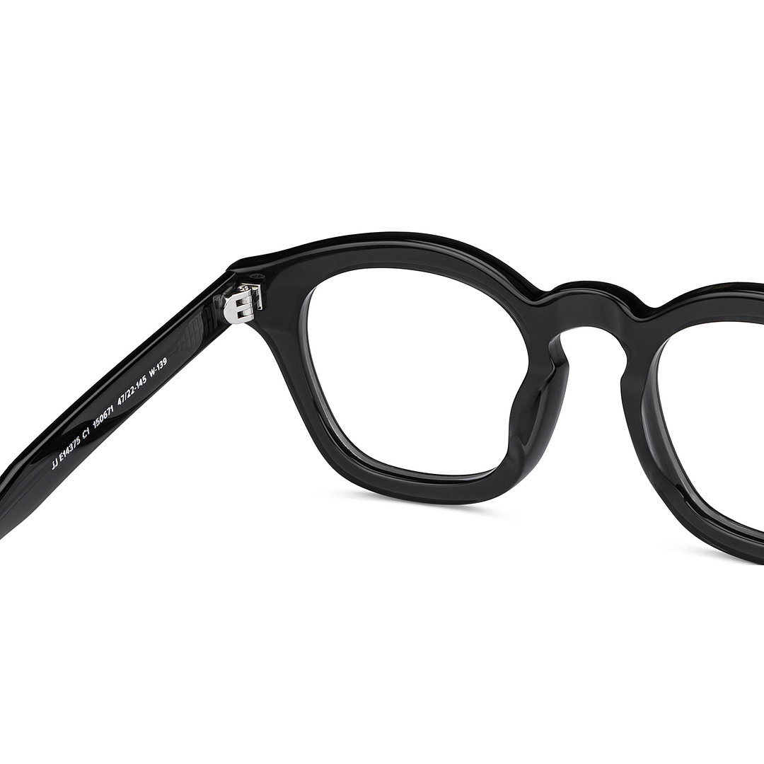 John Jacobs Online Black Full Rim Square right side