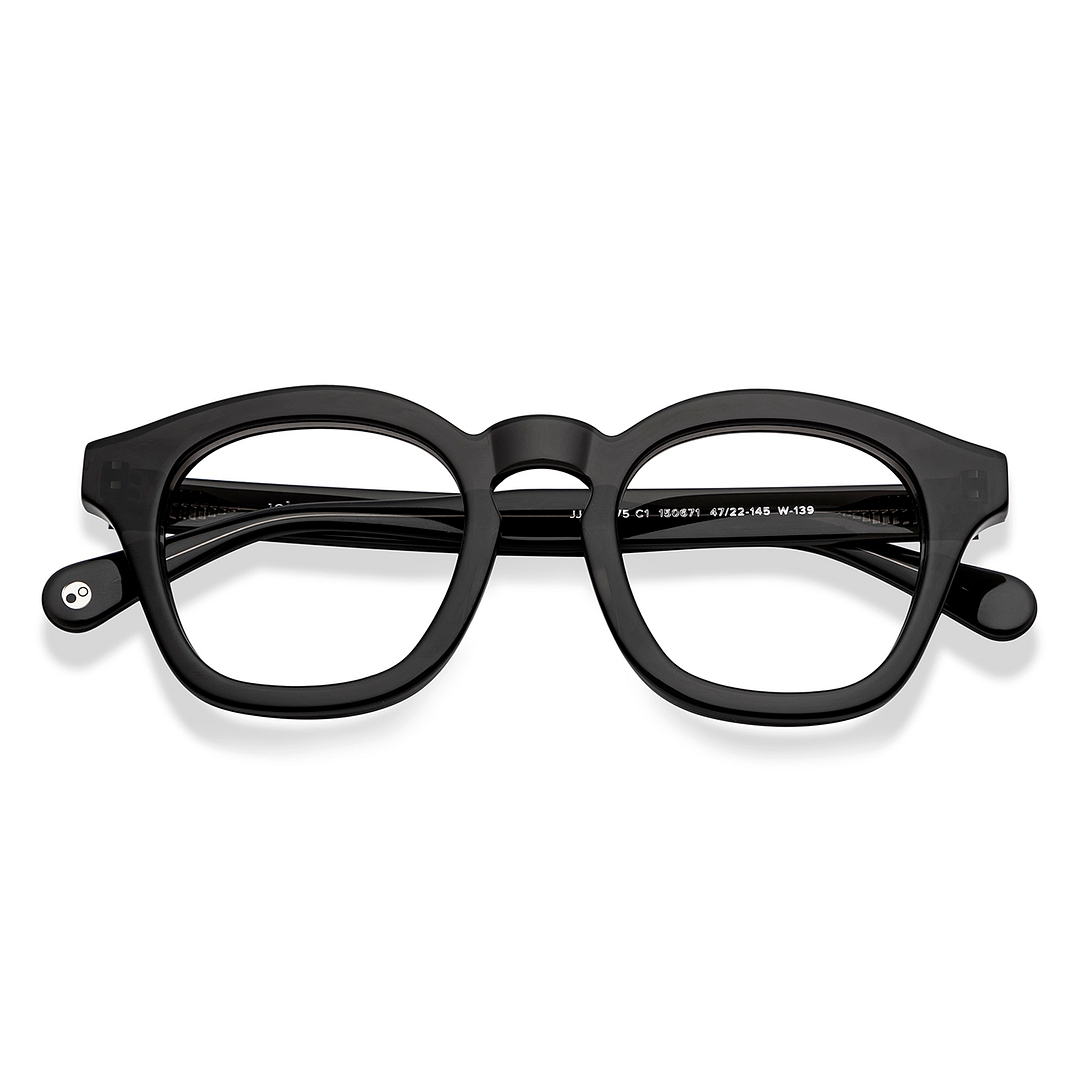 John Jacobs Online Black Full Rim Square left side