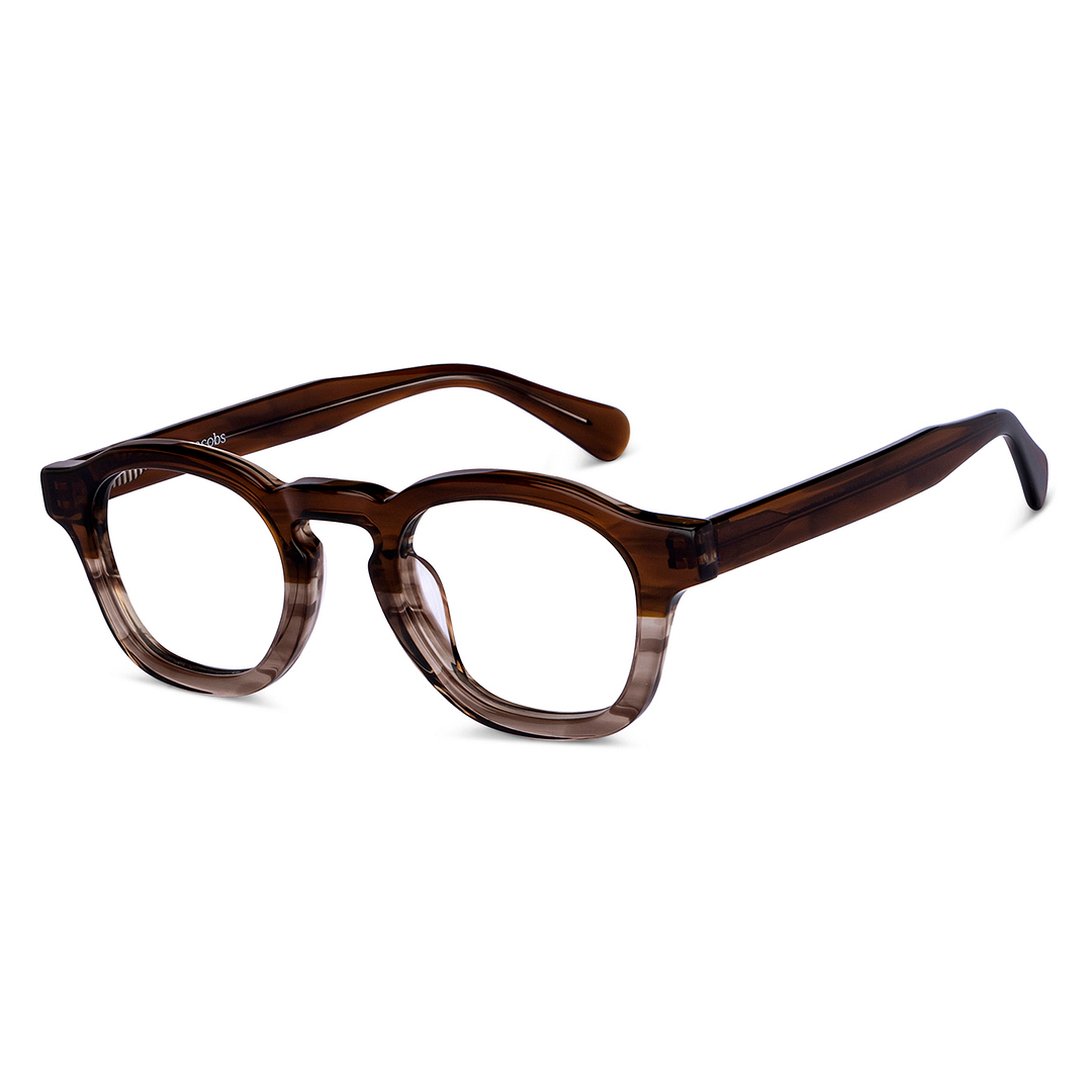John Jacobs Light Brown Full Rim Rectangle right side