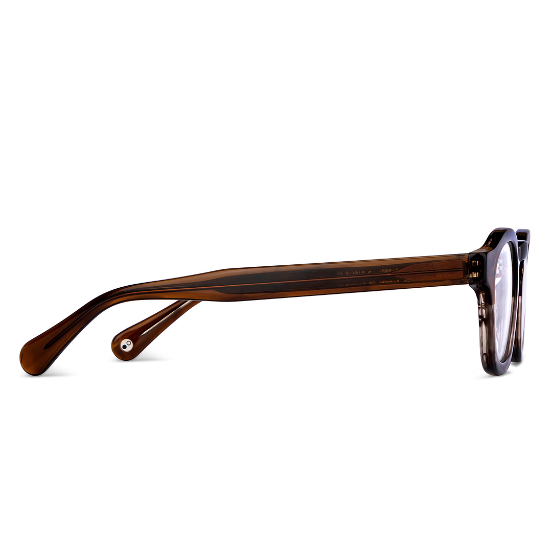 John Jacobs Light Brown Full Rim Rectangle left side