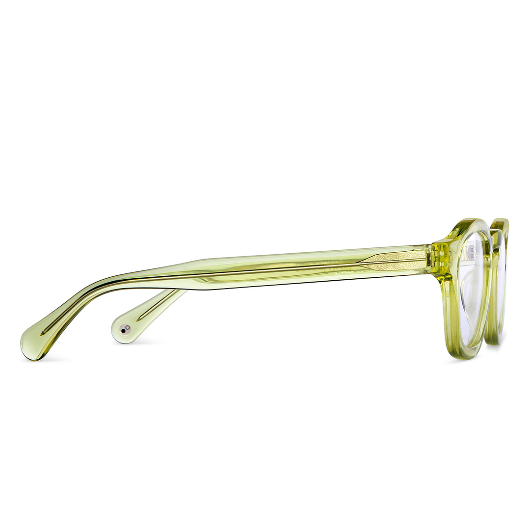 John Jacobs Online Green Transparent Full Rim Rectangle left side
