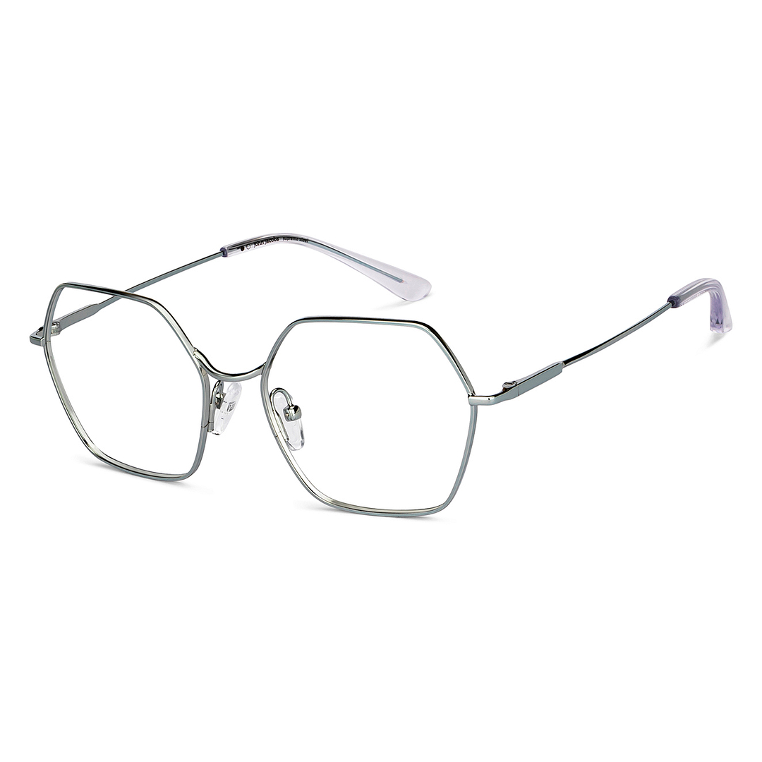 John Jacobs Online Gunmetal Full Rim Geometric right side