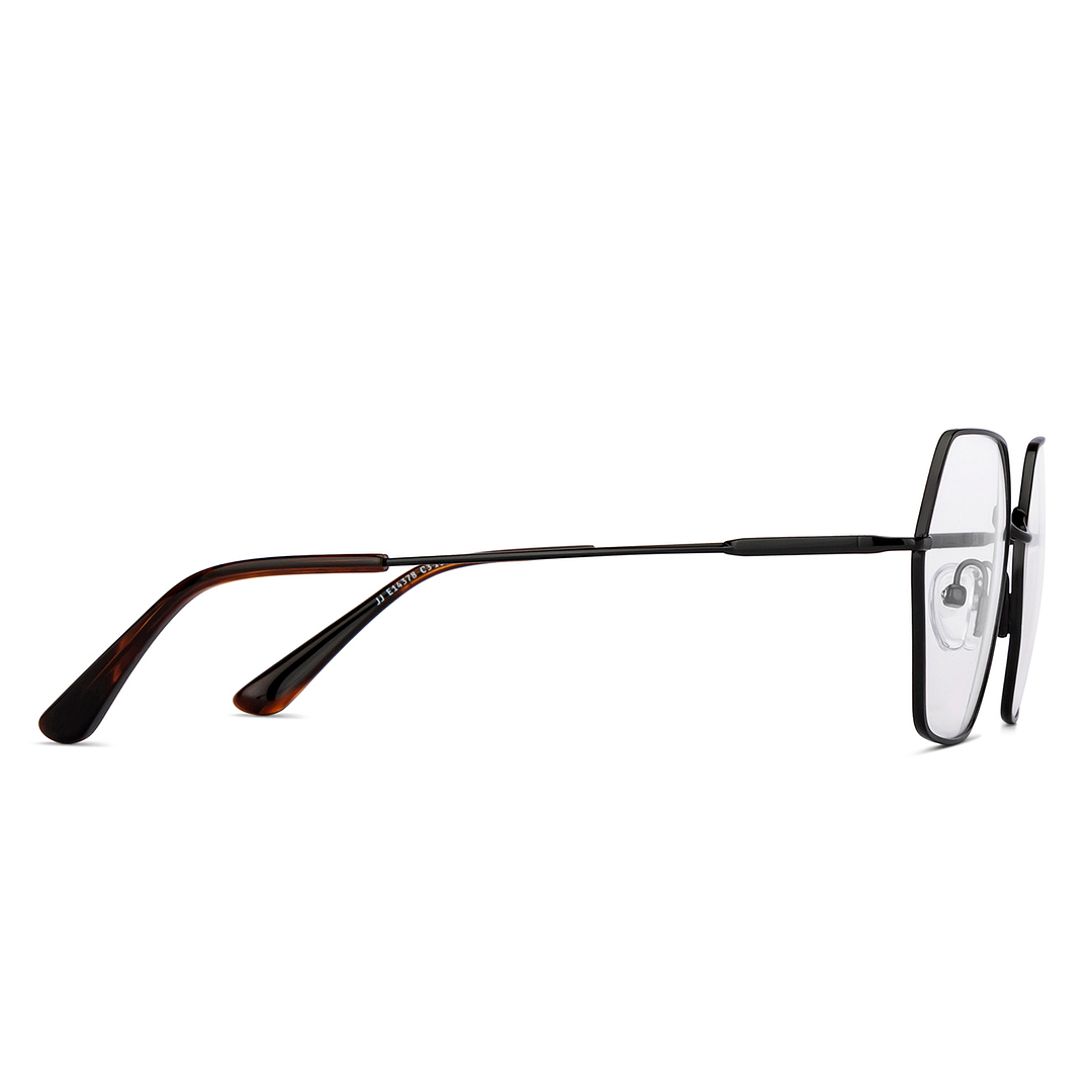 John Jacobs Online Black Full Rim Geometric left side