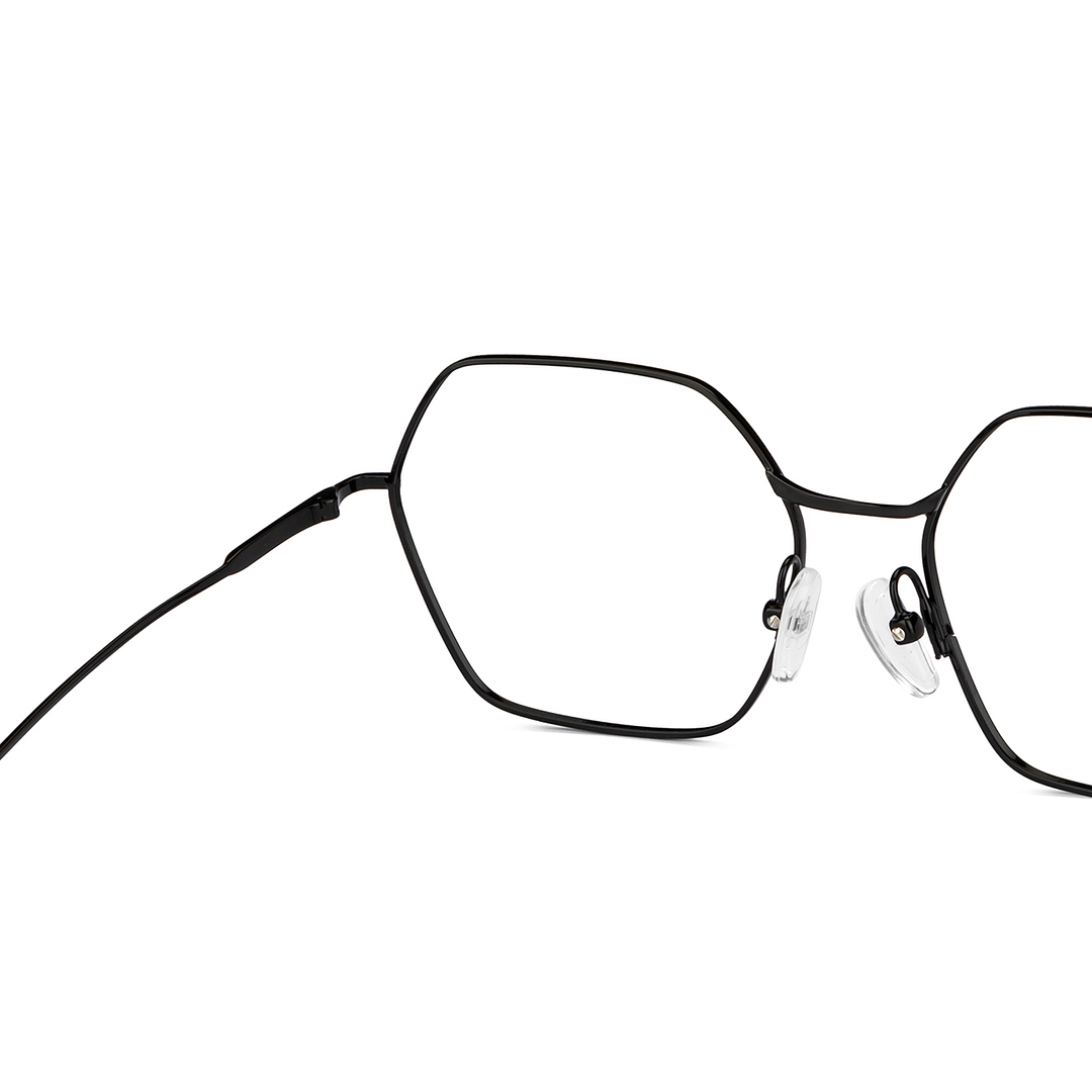 John Jacobs Online Black Full Rim Geometric right side