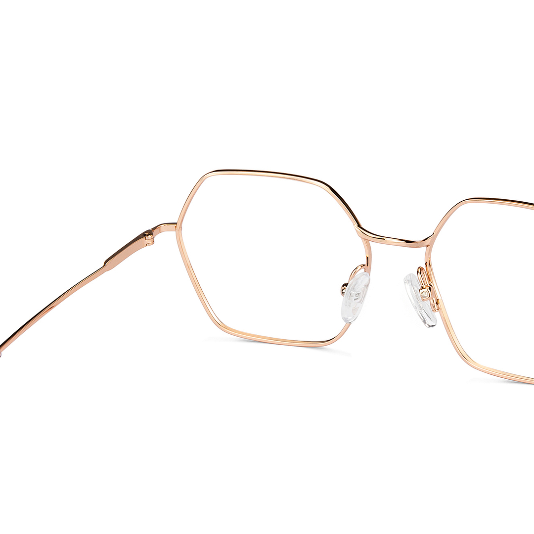 John Jacobs Online Gold Full Rim Geometric right side