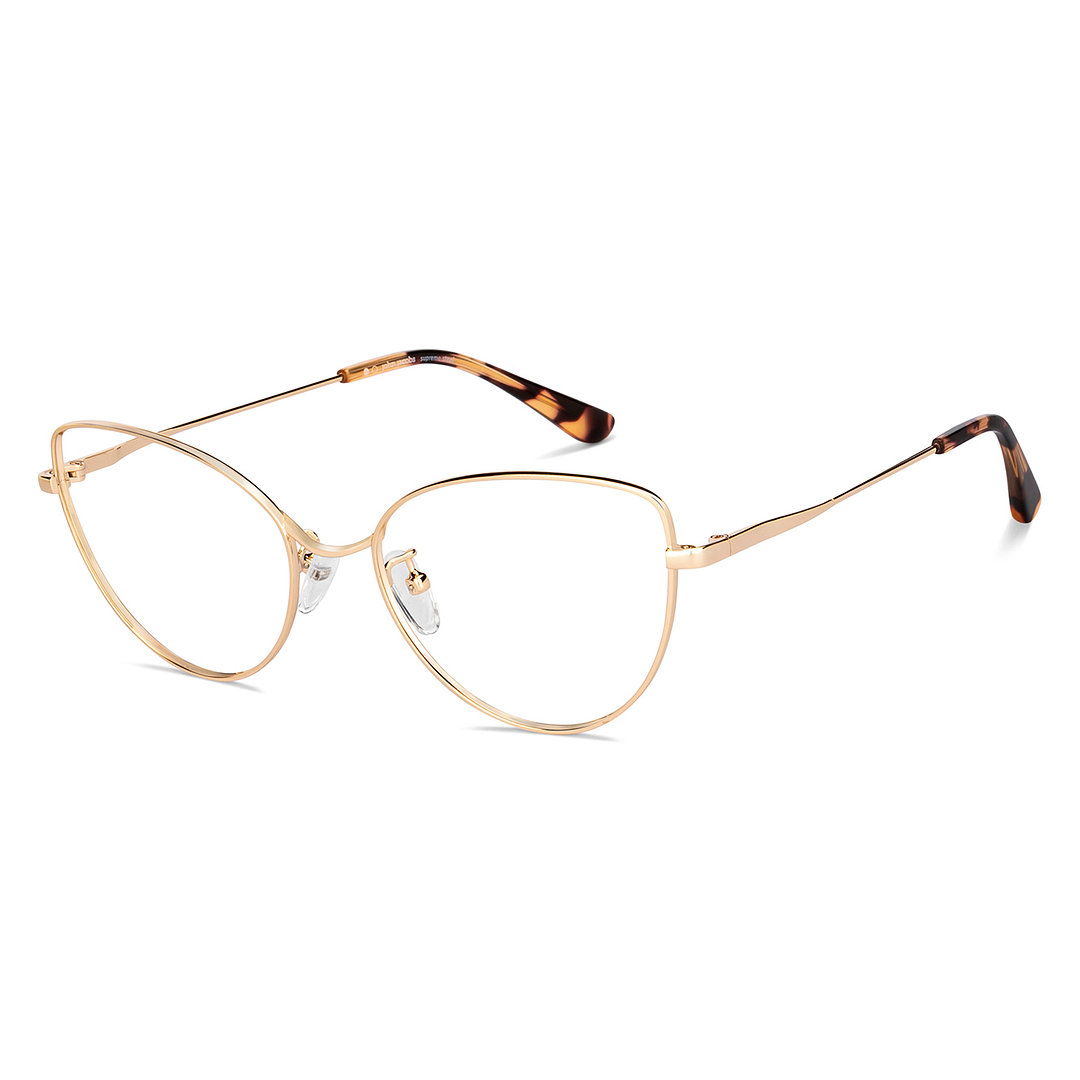 John Jacobs Online Gold Full Rim Cat Eye left side