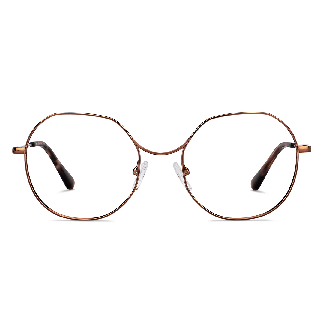 John Jacobs Online Dark Brown Full Rim Geometric right side