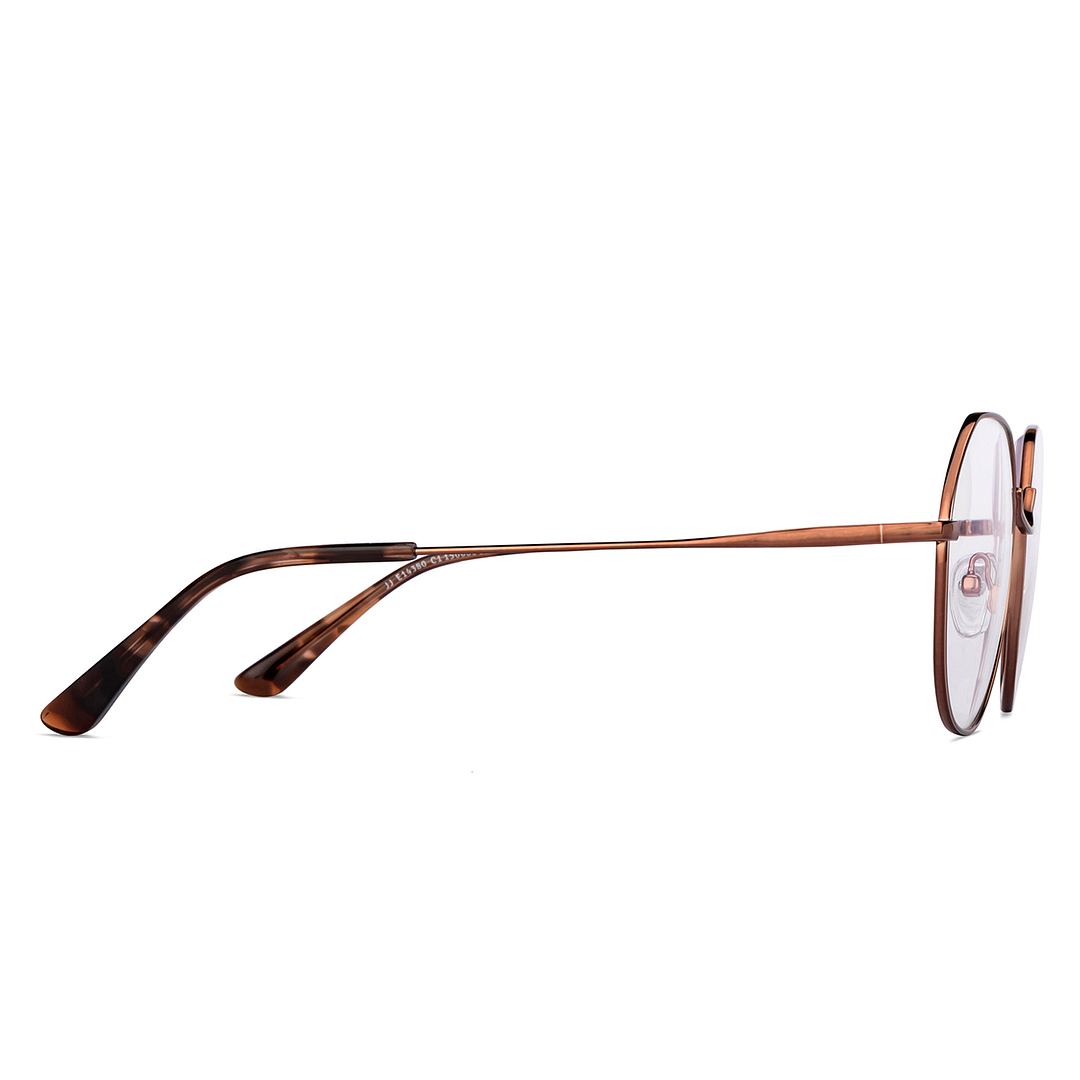 John Jacobs Online Dark Brown Full Rim Geometric left side