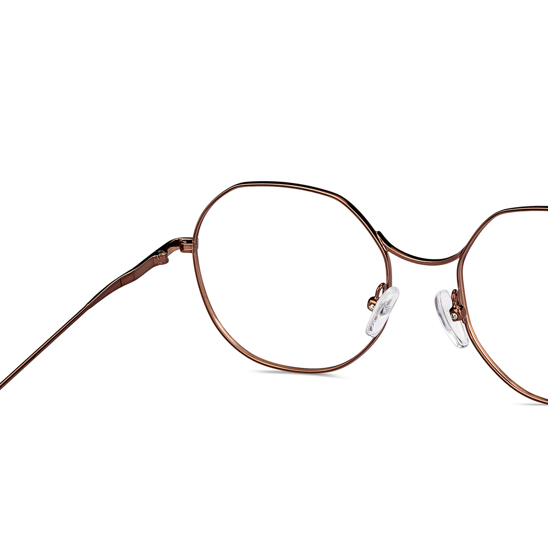 John Jacobs Online Dark Brown Full Rim Geometric right side