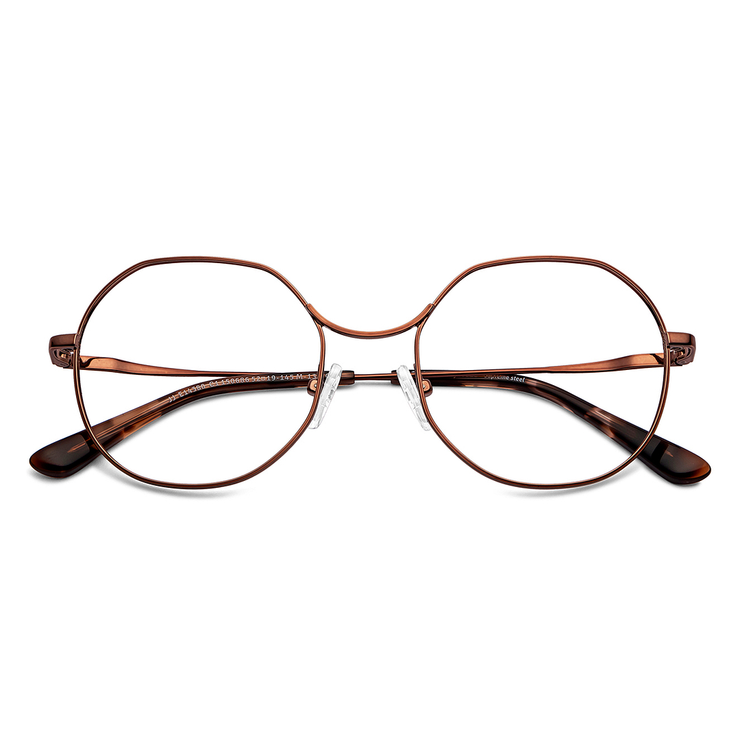 John Jacobs Online Dark Brown Full Rim Geometric left side