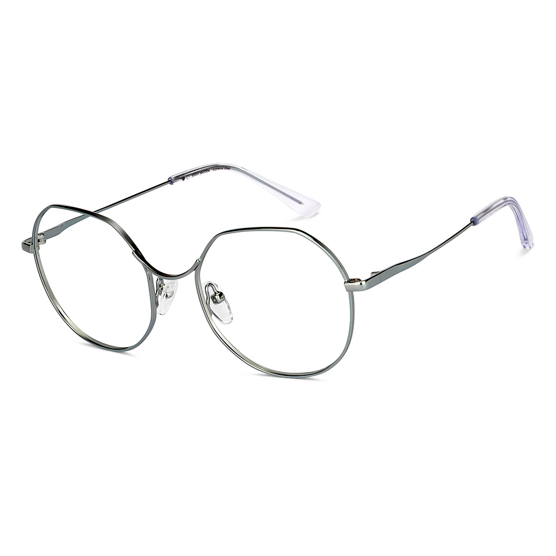 John Jacobs Online Gunmetal Full Rim Geometric right side