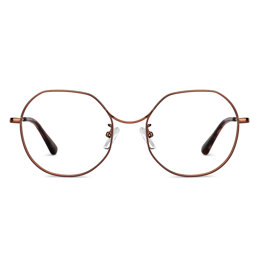 John Jacobs Online Light Brown Full Rim Geometric right side