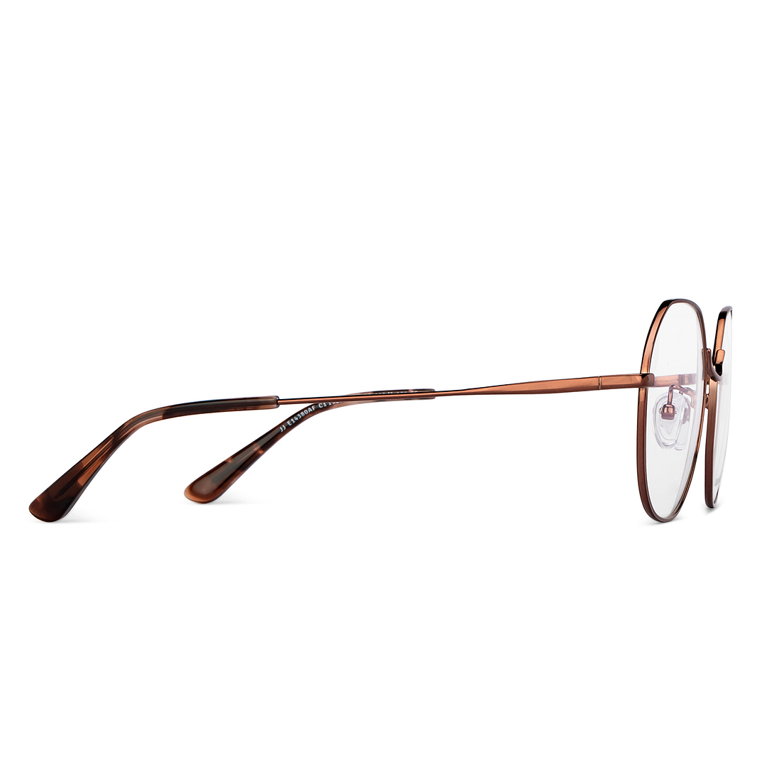 John Jacobs Online Light Brown Full Rim Geometric left side