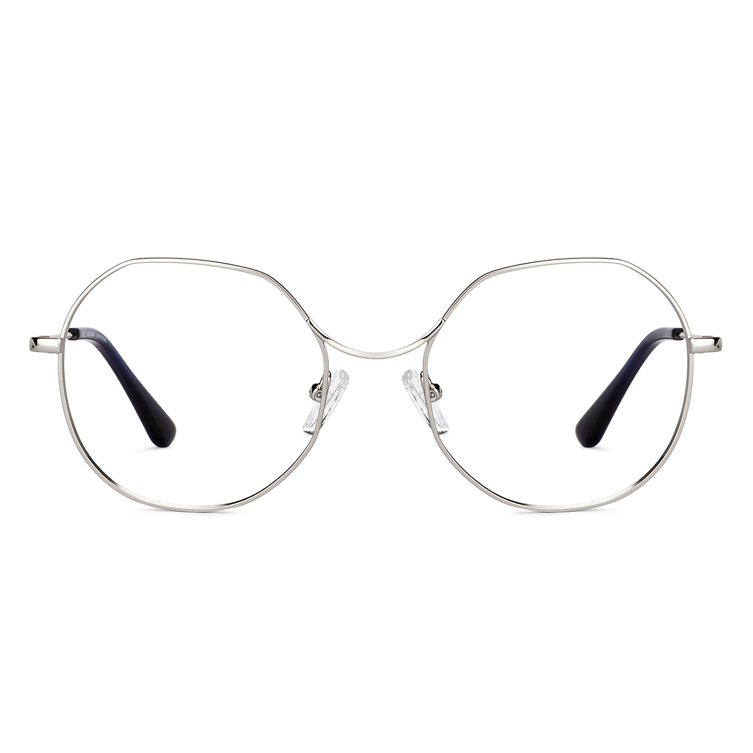 John Jacobs Online Gunmetal Full Rim Geometric right side
