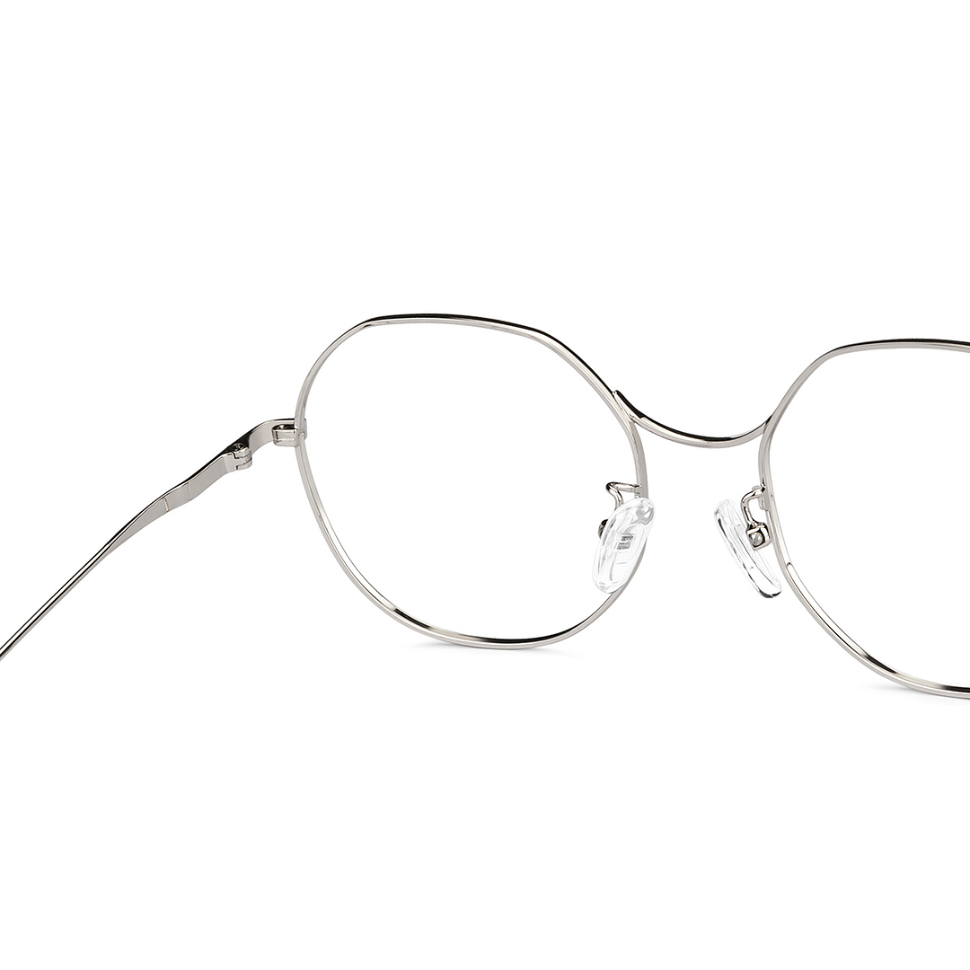 John Jacobs Online Gunmetal Full Rim Geometric right side