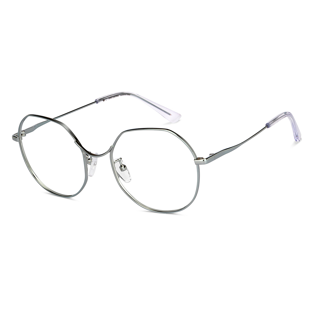 John Jacobs Online Gunmetal Full Rim Geometric right side
