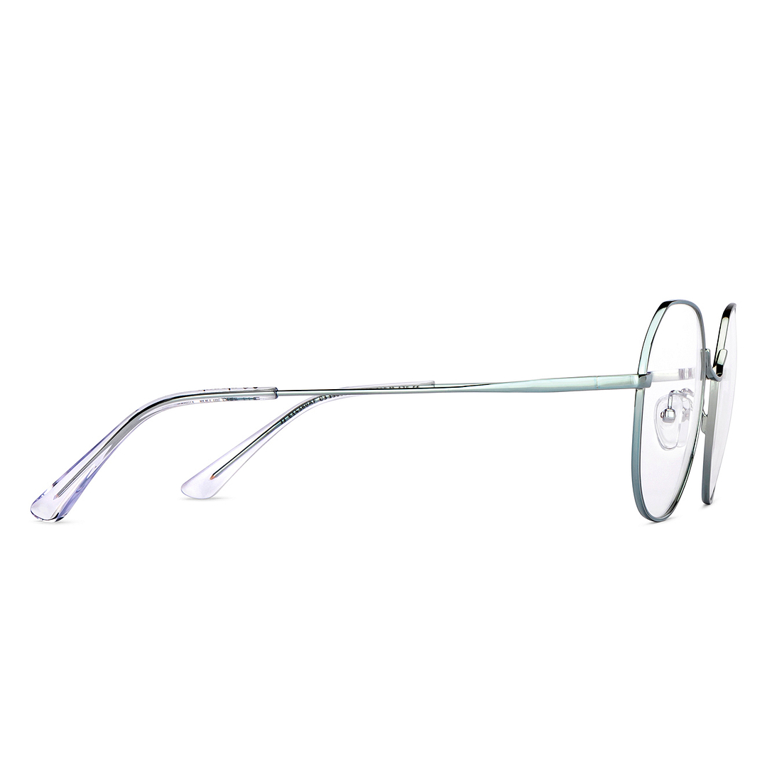 John Jacobs Online Gunmetal Full Rim Geometric left side