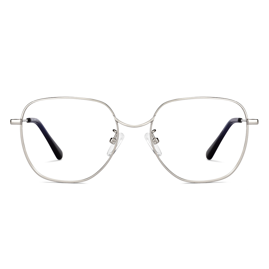 John Jacobs Online Gunmetal Full Rim Geometric right side