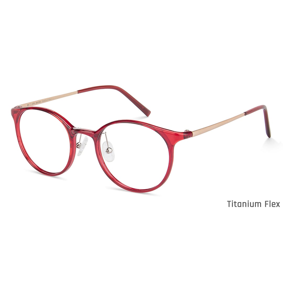 John Jacobs Online Red Full Rim Round right side