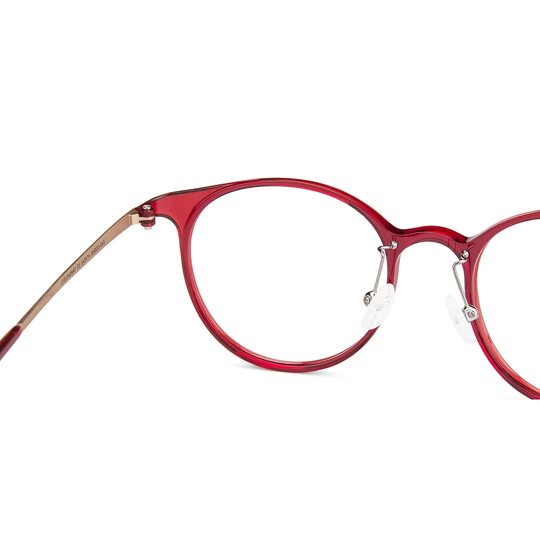 John Jacobs Online Red Full Rim Round right side