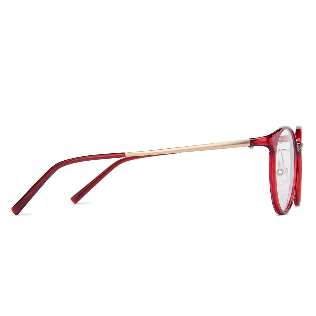 John Jacobs Online Red Full Rim Round left side