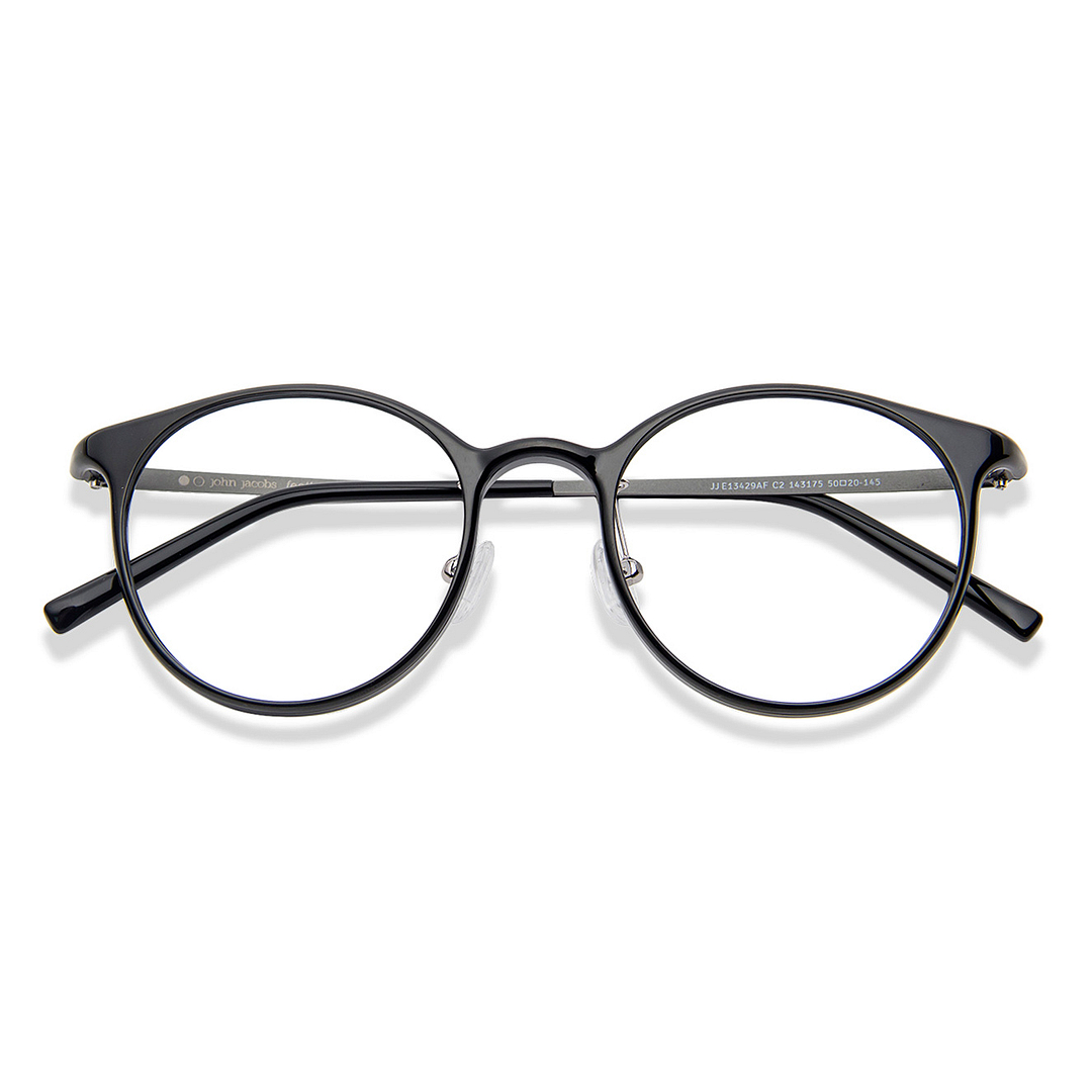 John Jacobs Online Black Full Rim Round left side