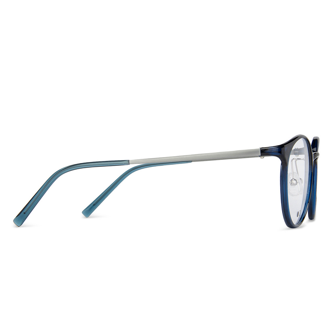 John Jacobs Online Sky Blue Full Rim Round left side