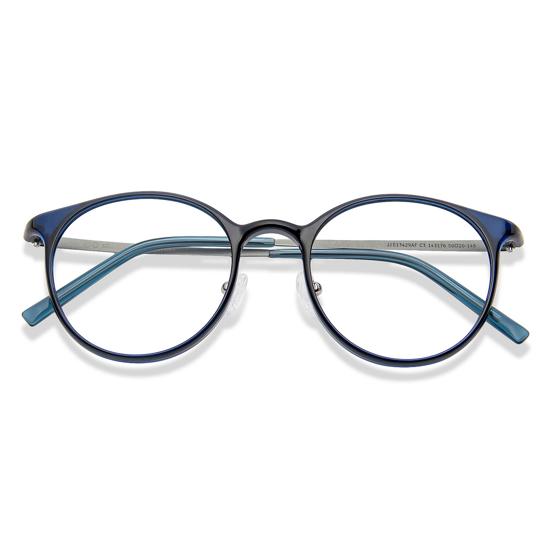 John Jacobs Online Sky Blue Full Rim Round left side