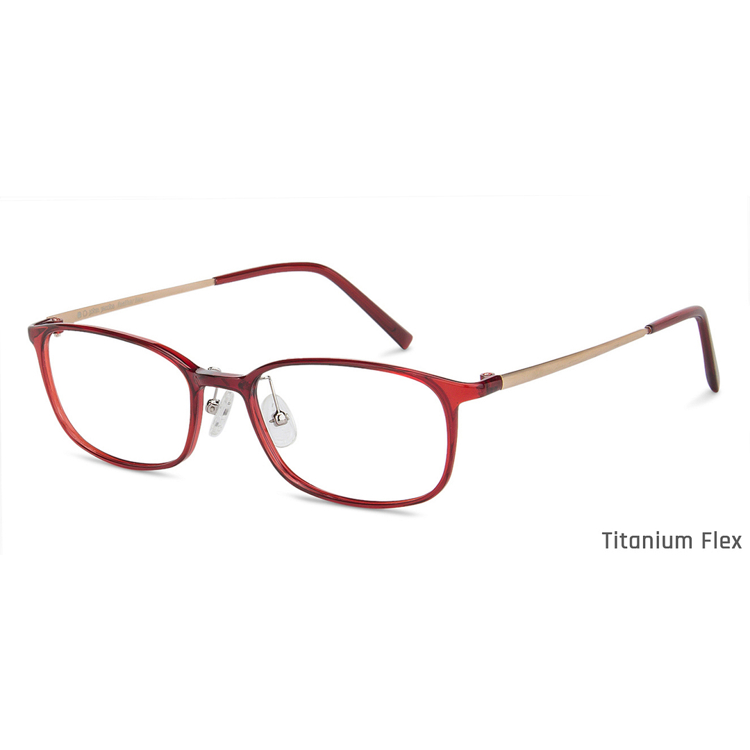 John Jacobs Online Red Full Rim Rectangle right side
