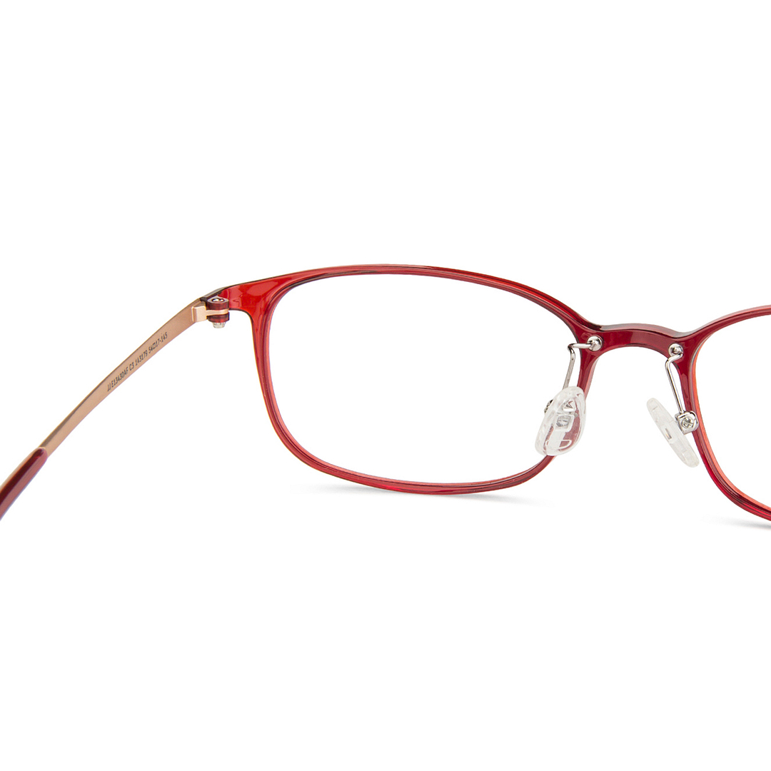 John Jacobs Online Red Full Rim Rectangle right side