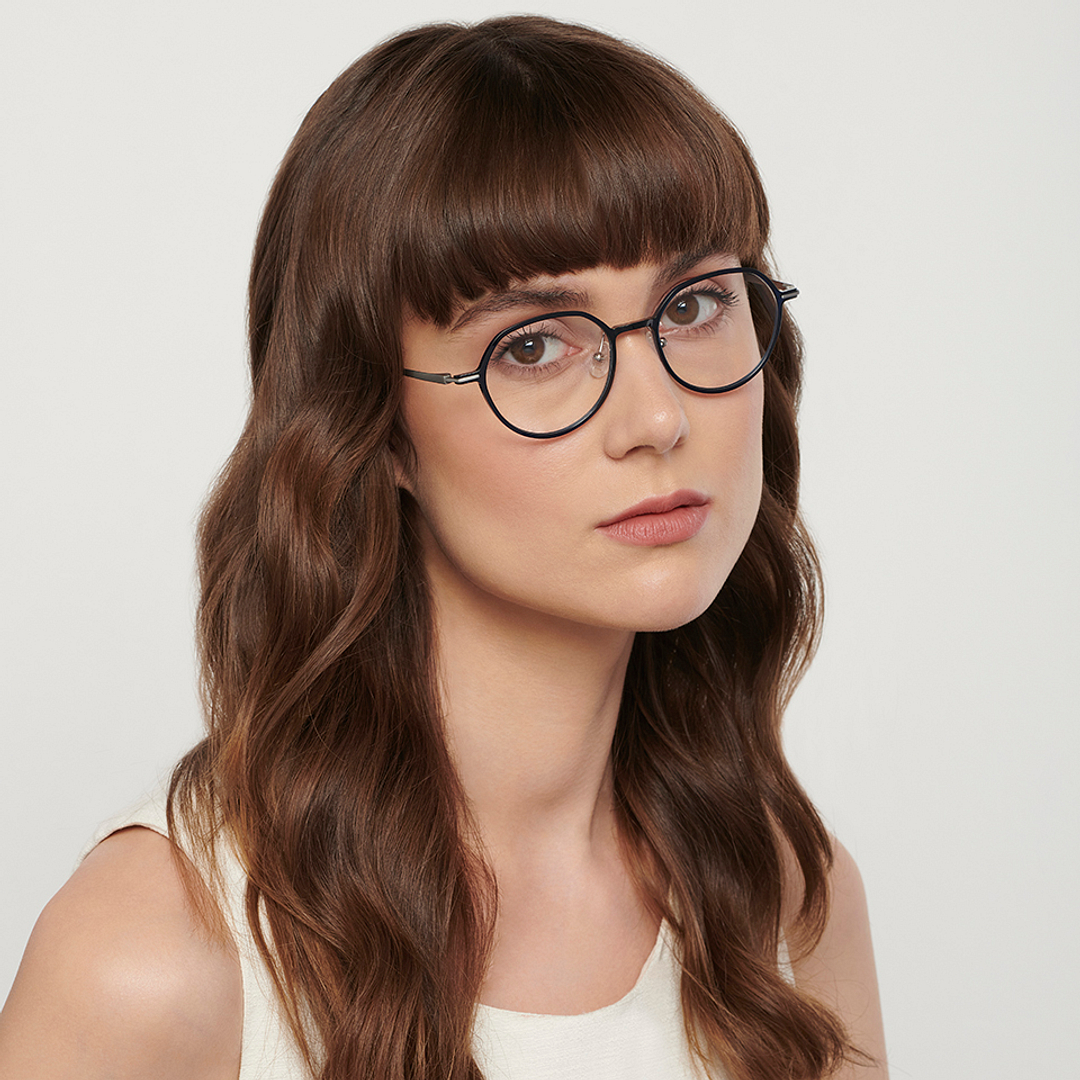 John Jacobs Online Sky Blue Full Rim Round right side