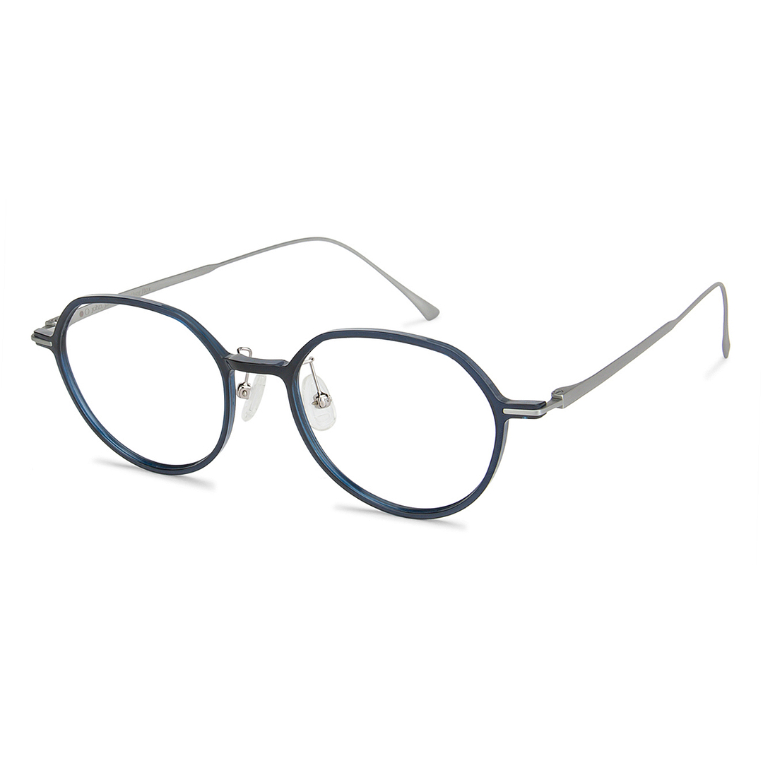 John Jacobs Online Sky Blue Full Rim Round right side