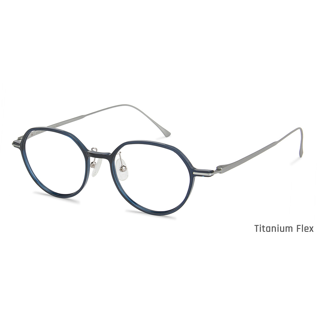 John Jacobs Online Sky Blue Full Rim Round right side