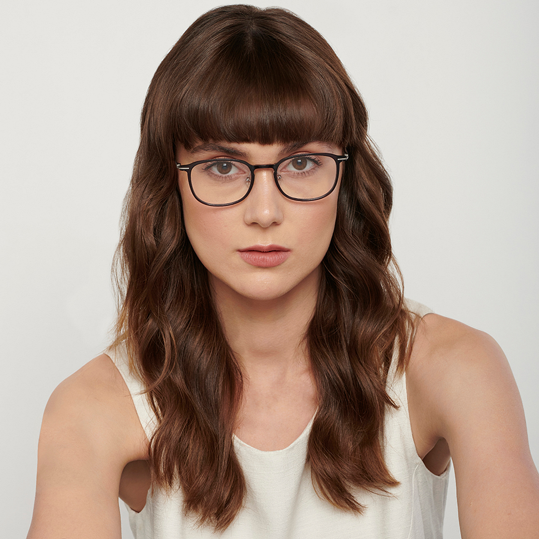 John Jacobs Online Dark Gray Full Rim Square left side