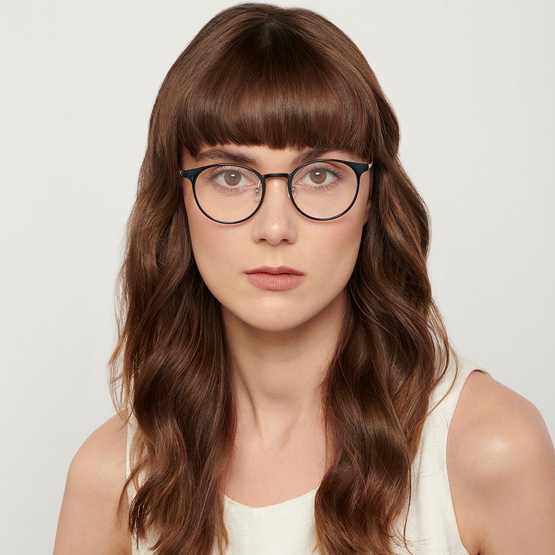 John Jacobs Online Sky Blue Full Rim Round left side