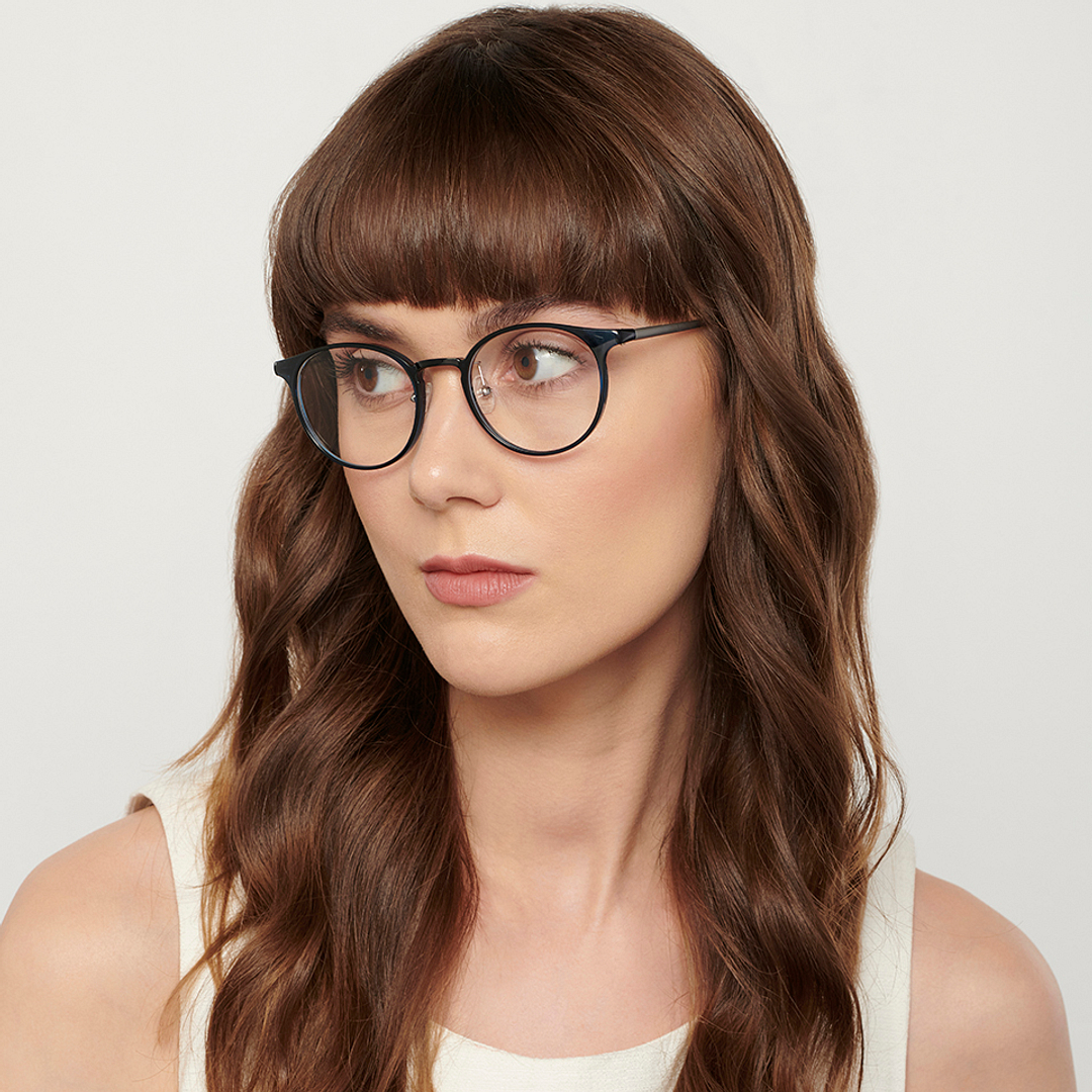 John Jacobs Online Sky Blue Full Rim Round right side