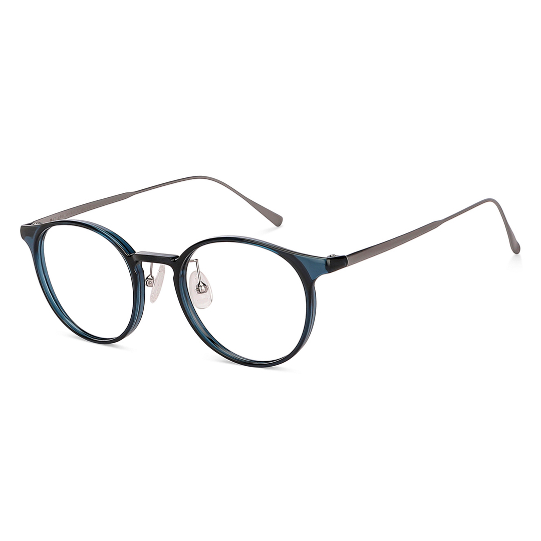 John Jacobs Online Sky Blue Full Rim Round right side