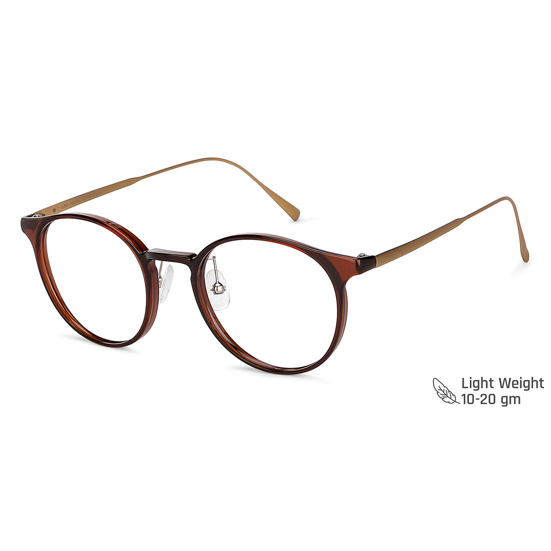 John Jacobs Online Light Brown Full Rim Round left side