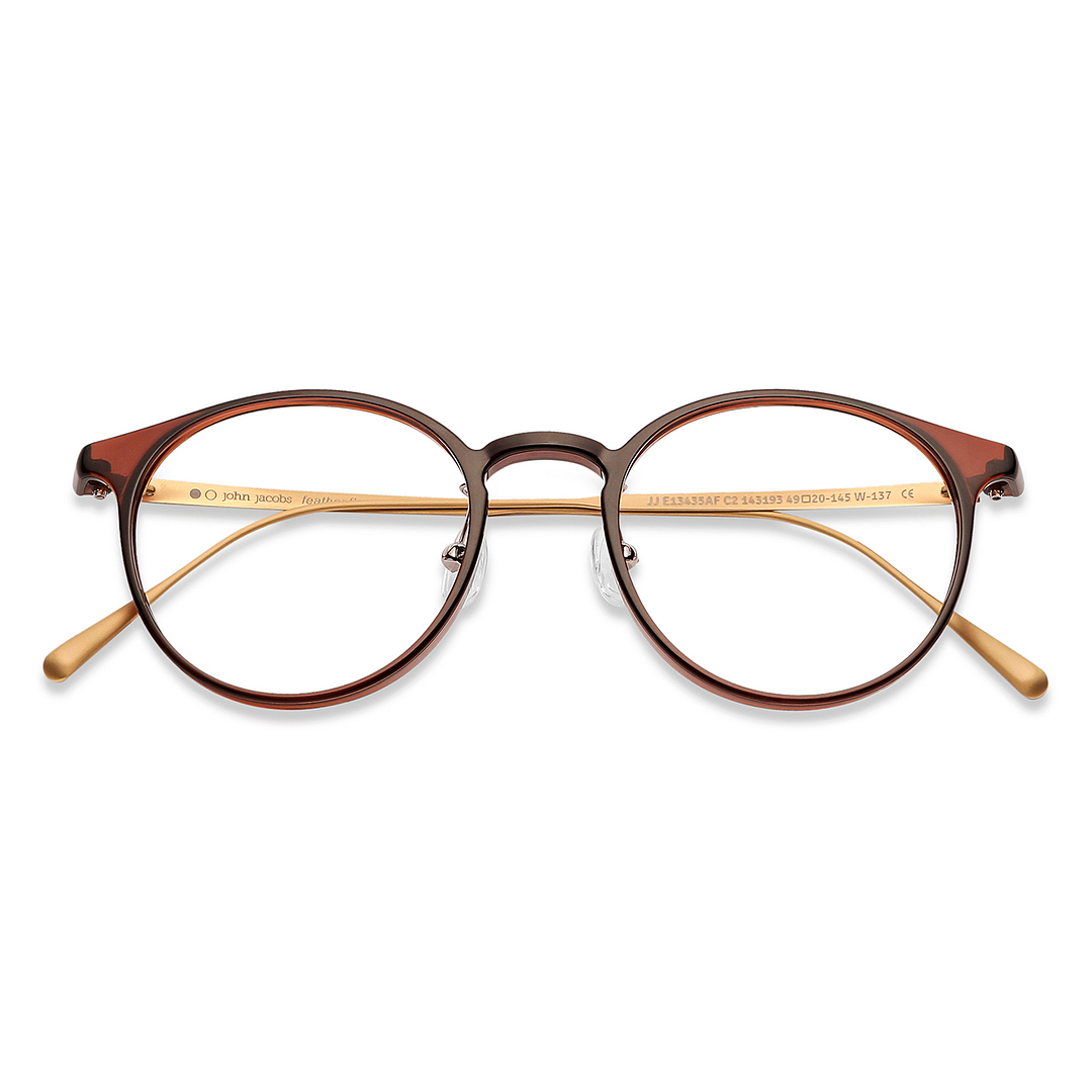 John Jacobs Online Light Brown Full Rim Round left side