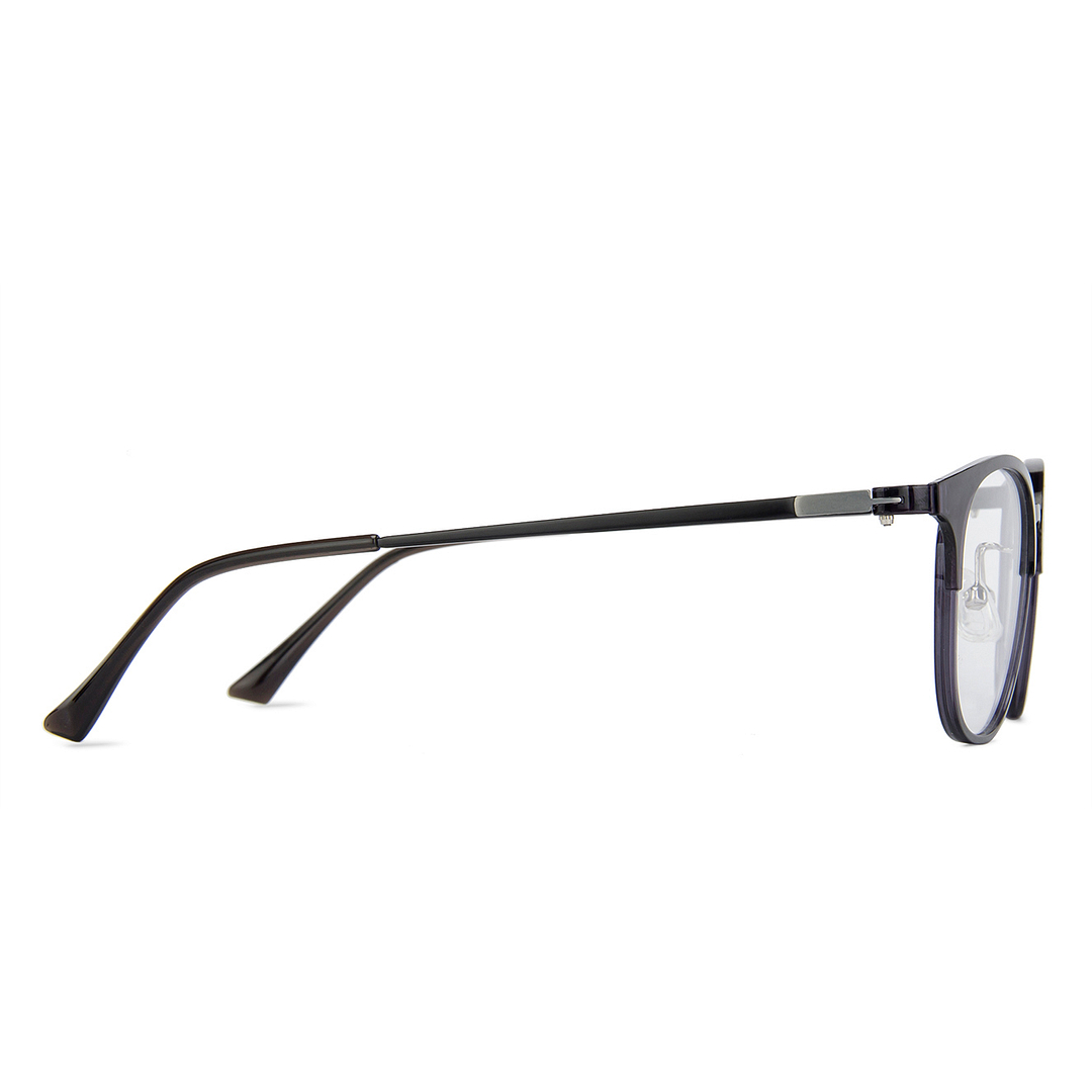 John Jacobs Online Black Full Rim Clubmaster left side