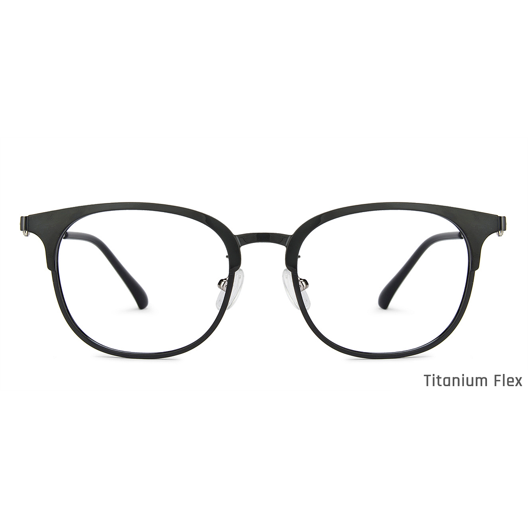 John Jacobs Black Full Rim Clubmaster right side