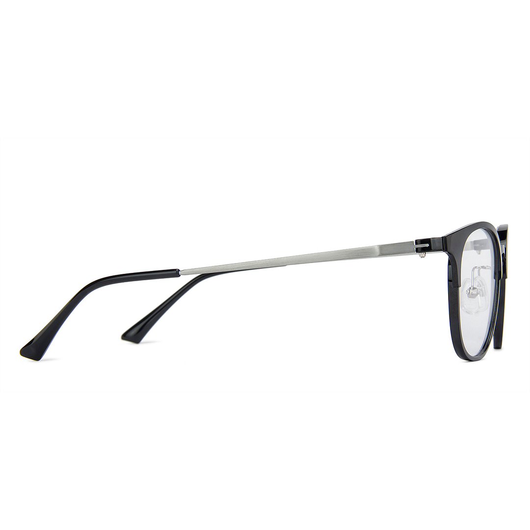 John Jacobs Black Full Rim Clubmaster left side