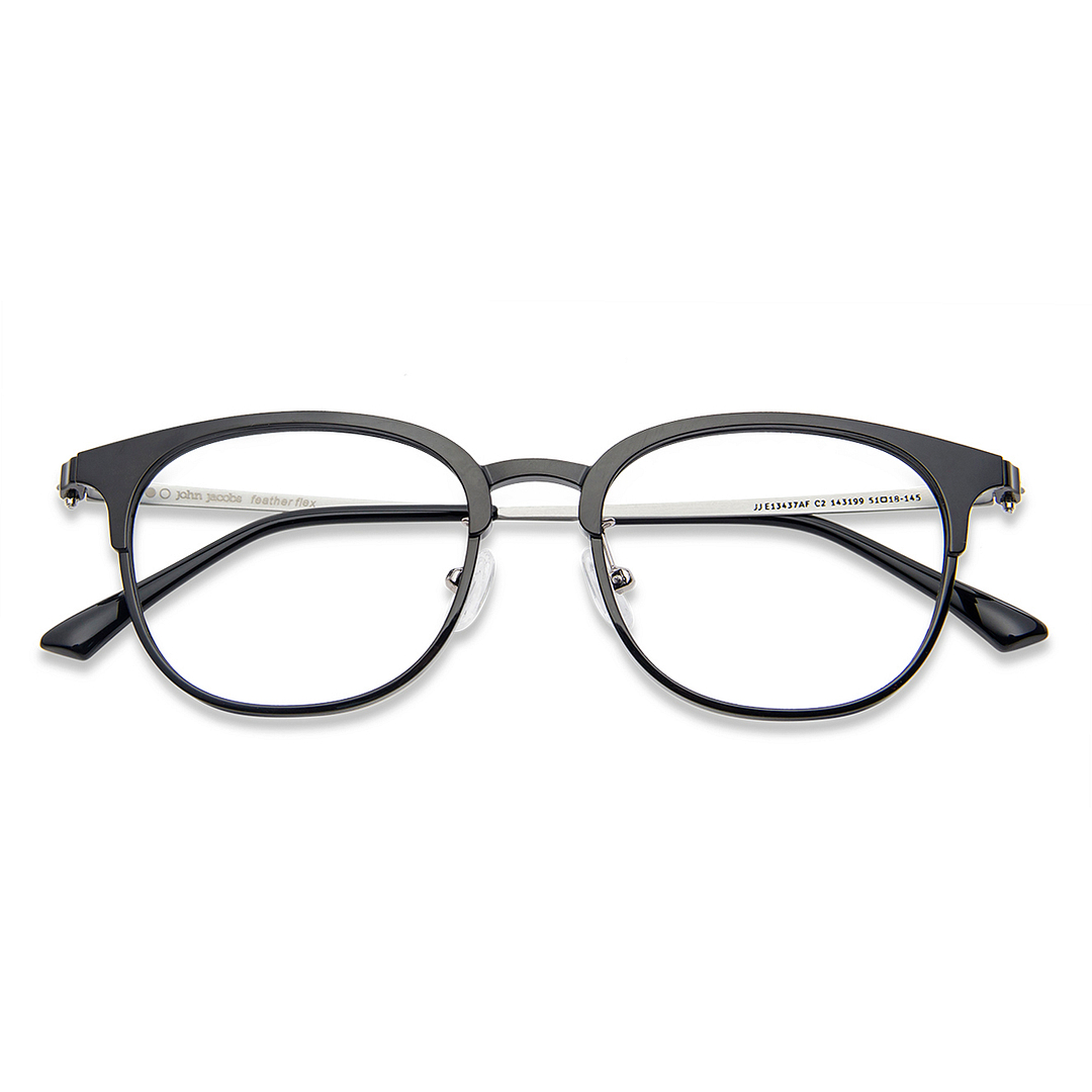 John Jacobs Black Full Rim Clubmaster left side