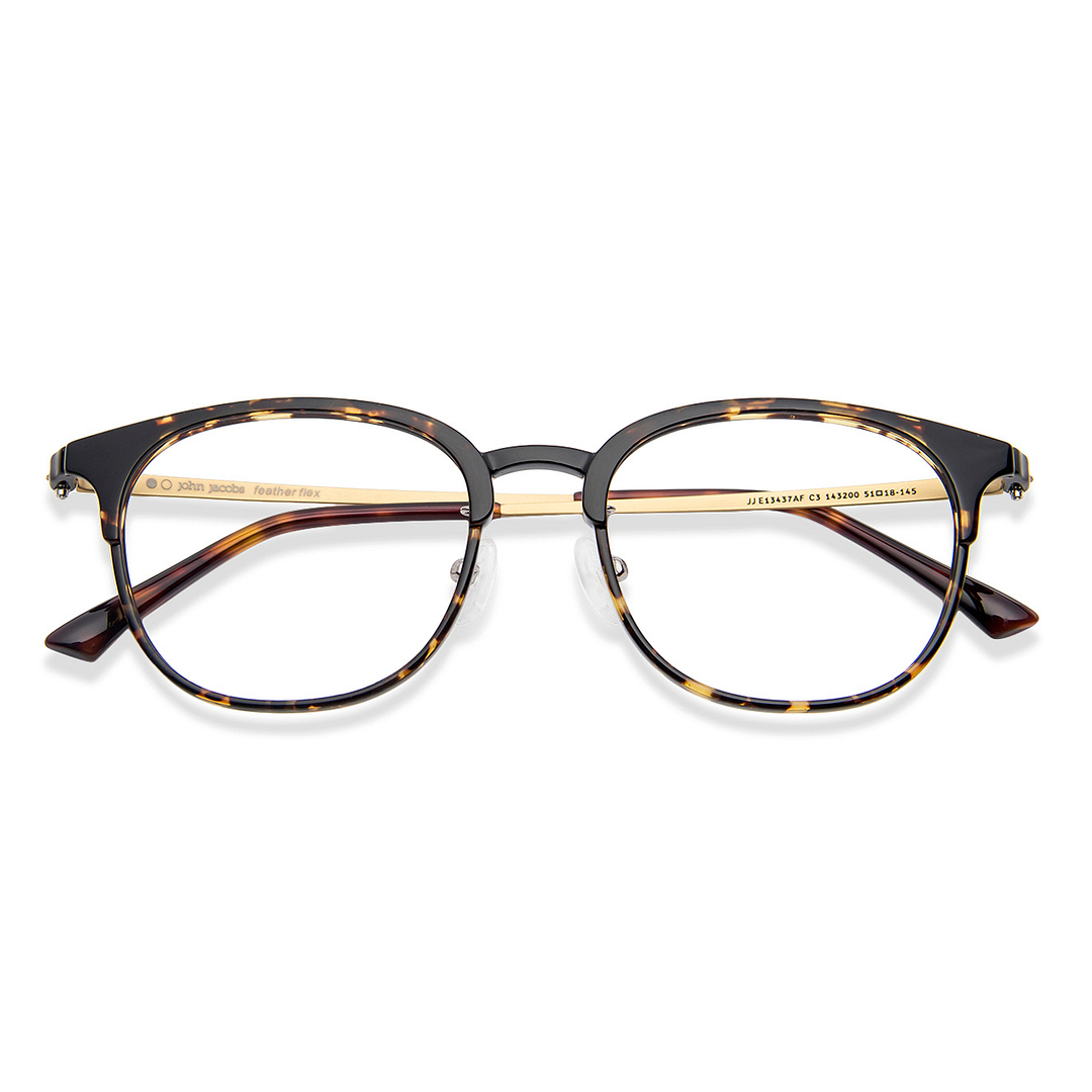 John Jacobs Online Dark Brown Full Rim Clubmaster left side