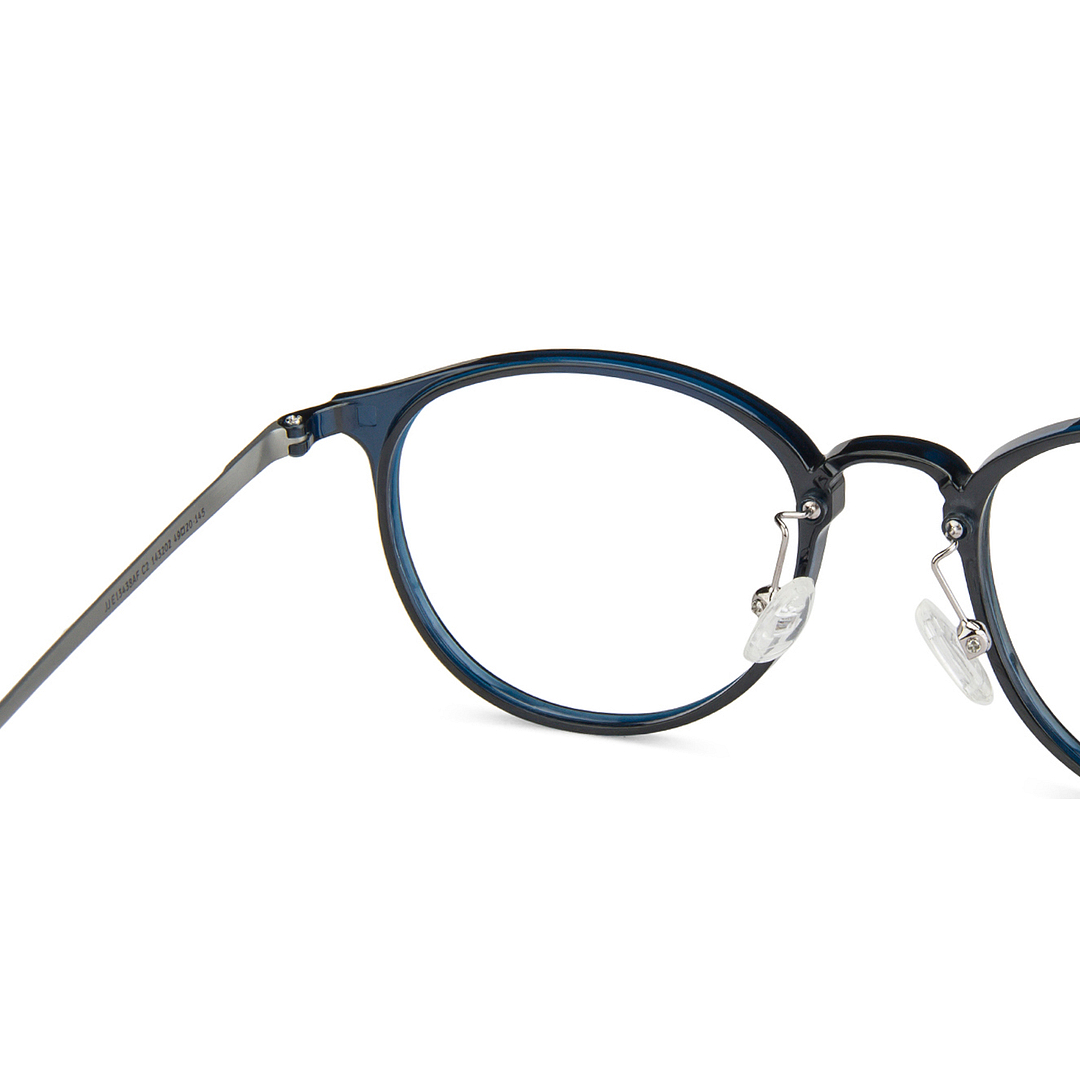 John Jacobs Online Sky Blue Full Rim Round right side