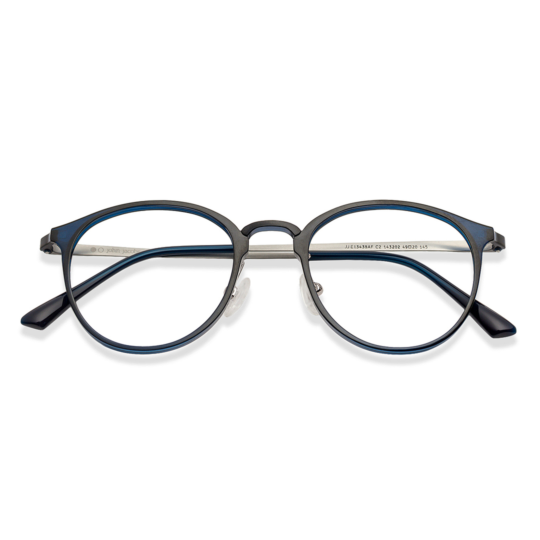 John Jacobs Online Sky Blue Full Rim Round left side