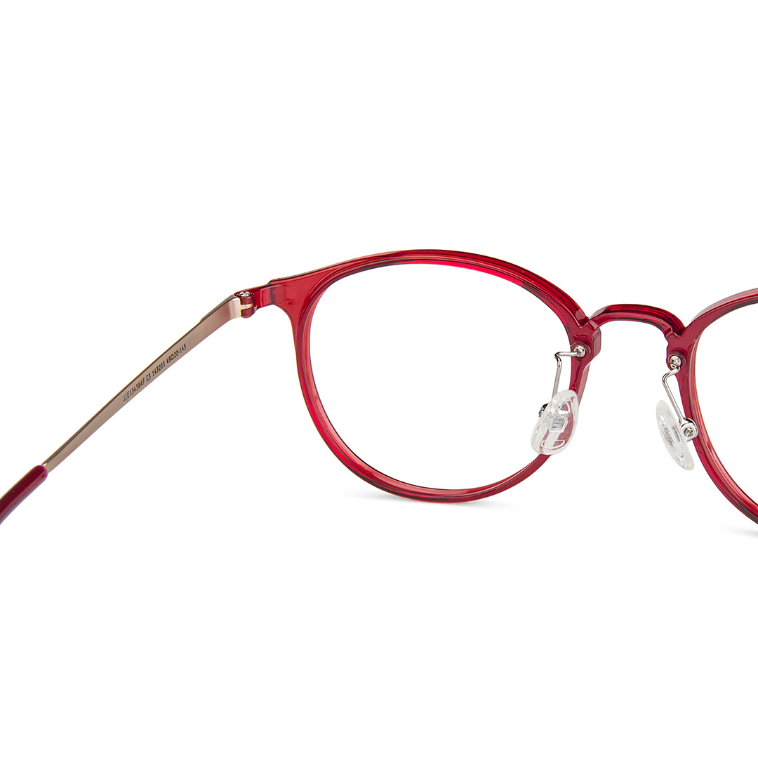 John Jacobs Online Red Full Rim Round right side