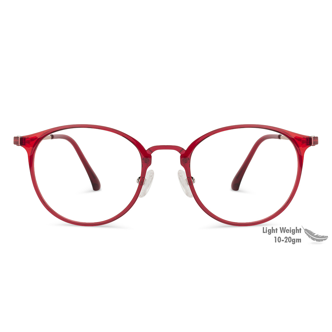 John Jacobs Online Red Full Rim Round right side