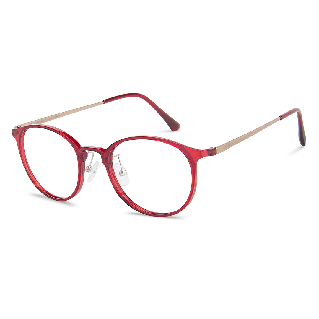 John Jacobs Online Red Full Rim Round left side
